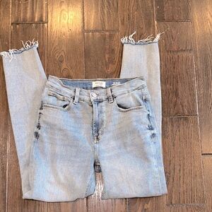 Kensie the Kelsey Light Blue high rise skinny Frayed Hem Jeans size 6/28
